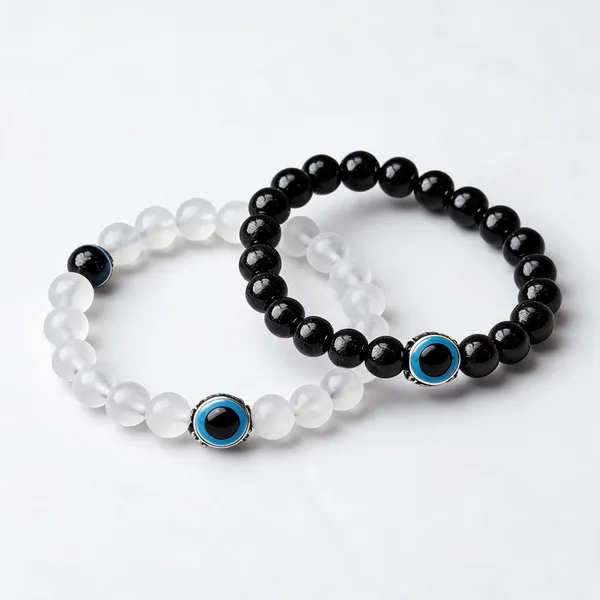 Black_Alloy_Beaded_Evil_Eye_Bracelet_For_Unisex_-_Pack_of_2