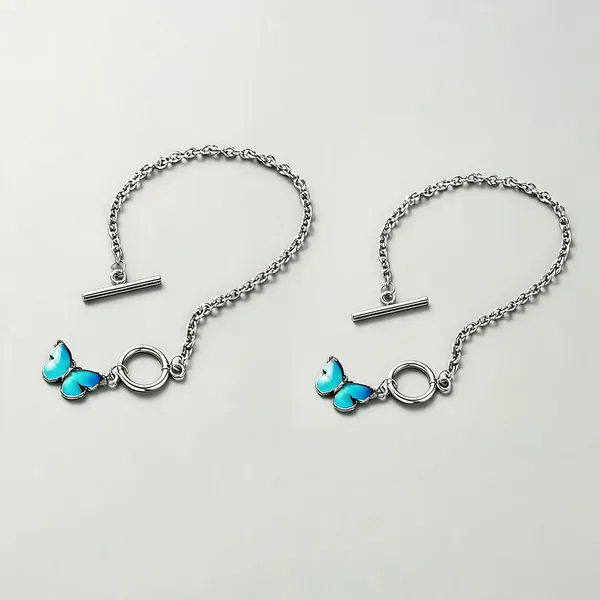 Blue_Silver_Stainless_Steel_Butterfly_Charm_Bracelet_For_Unisex_-_Pack_of_2