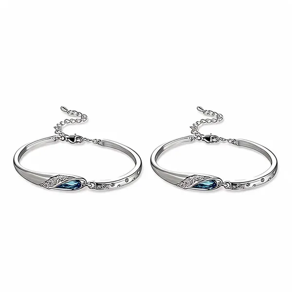 Blue_Stainless_Steel_Crystal_Stone_Peacock_Bracelet_For_Unisex_-_Pack_of_2