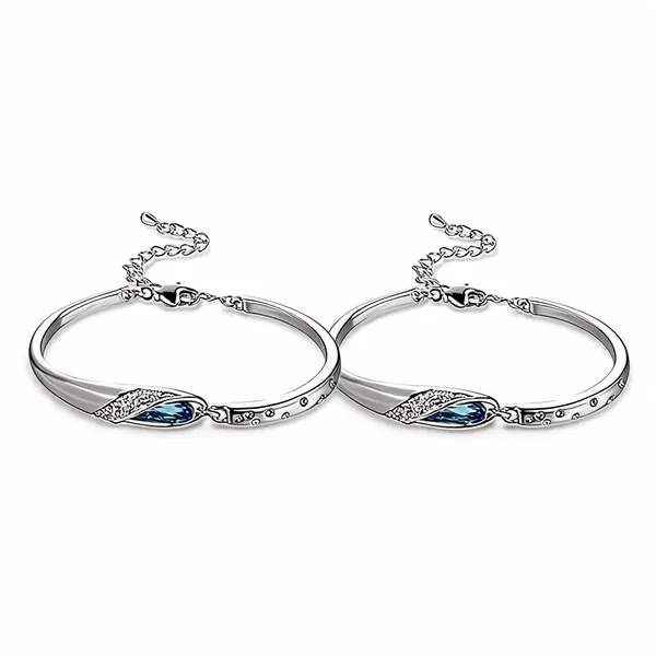 Blue_Stainless_Steel_Crystal_Stone_Peacock_Bracelet_For_Unisex_-_Pack_of_2