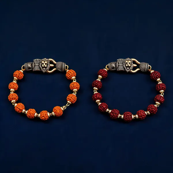 Multicolour_Stainless_Steel_Bracelet_For_Unisex_-_Pack_of_2
