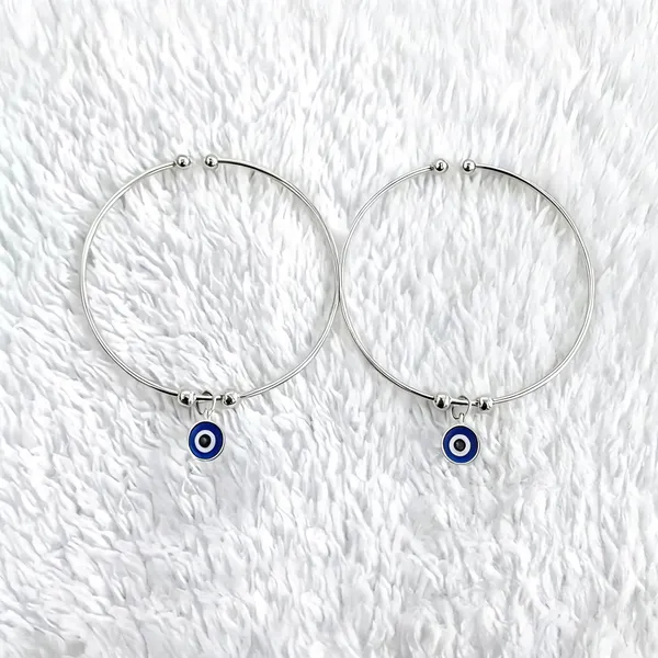 Silver_Stainless_Steel_Evil_Eye_Charm_Bracelet_For_Unisex_-_Pack_of_2