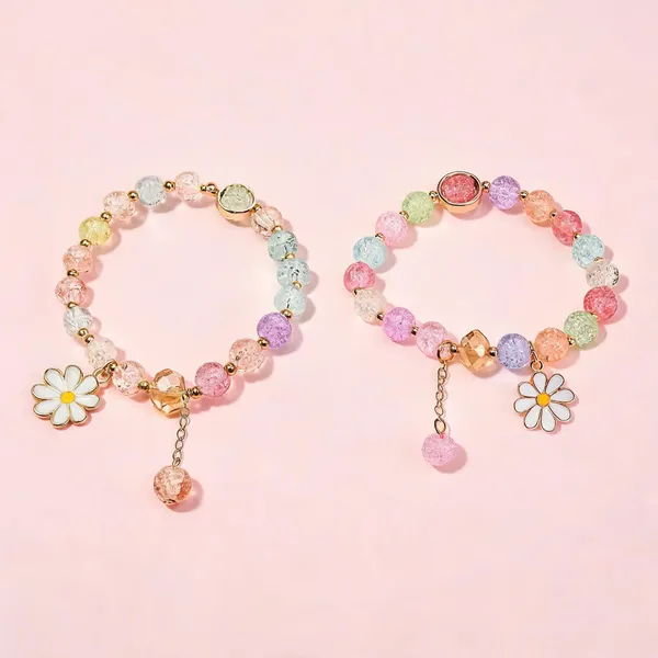 Multicolour_Crystal_Beaded_Charm_Bracelet_For_Unisex_-_Pack_of_2