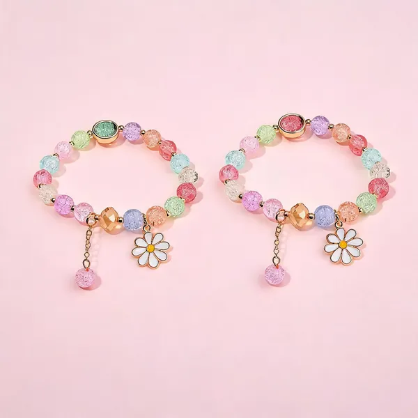 Multicolour_Crystal_Beaded_Charm_Bracelet_For_Unisex_-_Pack_of_2