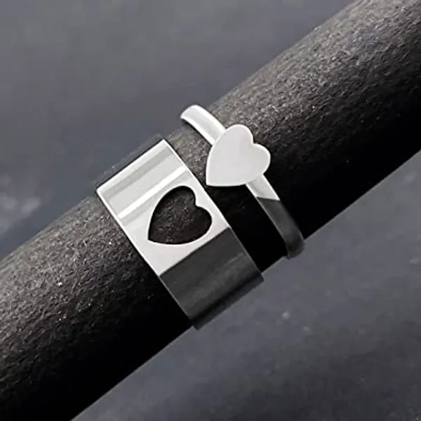 Silver-Tone_Heart_Design_Ring_Set_for_Couples