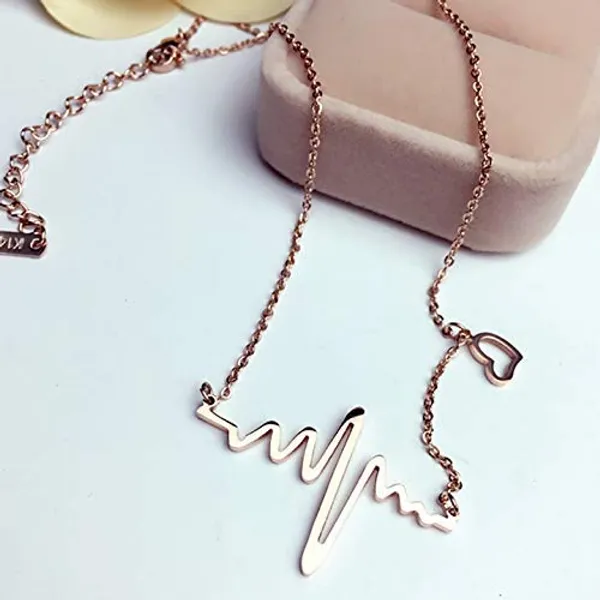 Gold_Tone_Heartbeat_Necklace_for_Women