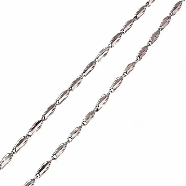Silver_Stainless_Steel_Rice_Link_Chain_Necklace_For_Unisex_-_Pack_of_2