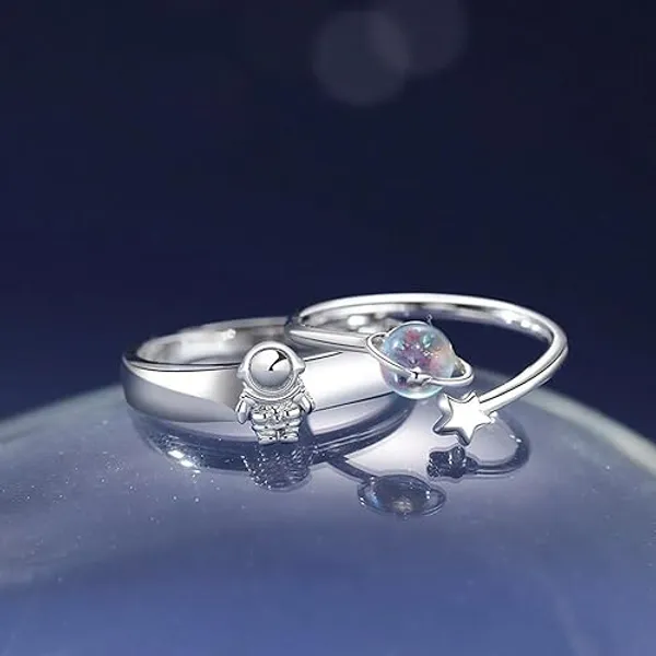 Silver_Stainless_Steel_Moonstone_Charm_Ring_For_Unisex_-_Pack_of_2