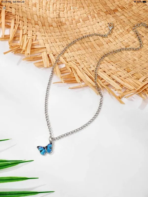 Silver_Tone_Butterfly_Pendant_Necklace_for_Women