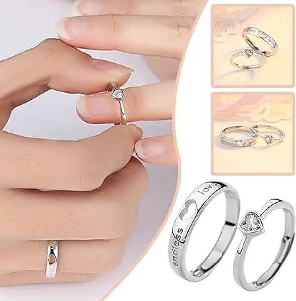Silver_Tone_Heart_Couple_Rings_for_Partners