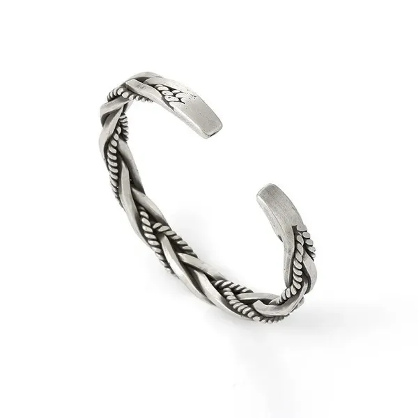 Silver_Braided_Cuff_Bracelet_for_Men