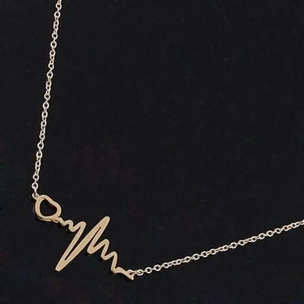Gold_Tone_Heartbeat_Necklace_for_Women