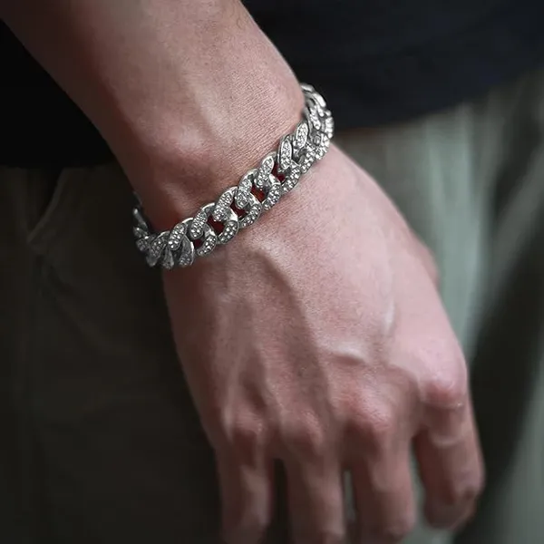 Silver_Tone_Cubic_Zirconia_Cuban_Link_Bracelet_for_Men