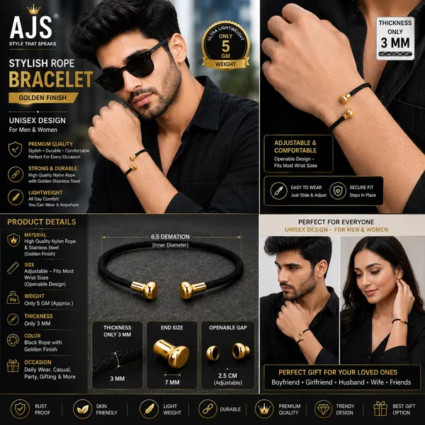 Black_Nylon_Rope_Bracelet_for_Men_And_Women