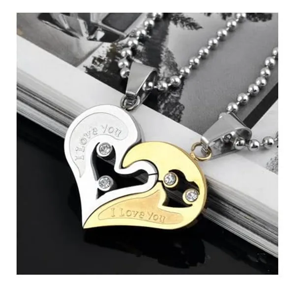 Gold_Silver_Couple_Heart_Pendant_Necklace_Set_for_Partners