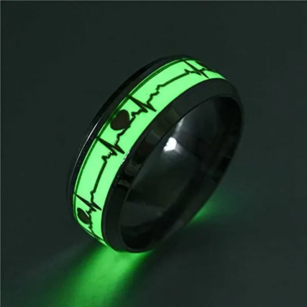 Green_Luminous_Heart_Pattern_Ring_for_Unisex