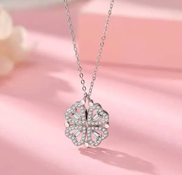 Silver_Tone_Convertible_Clover_Heart_Necklace_for_Women