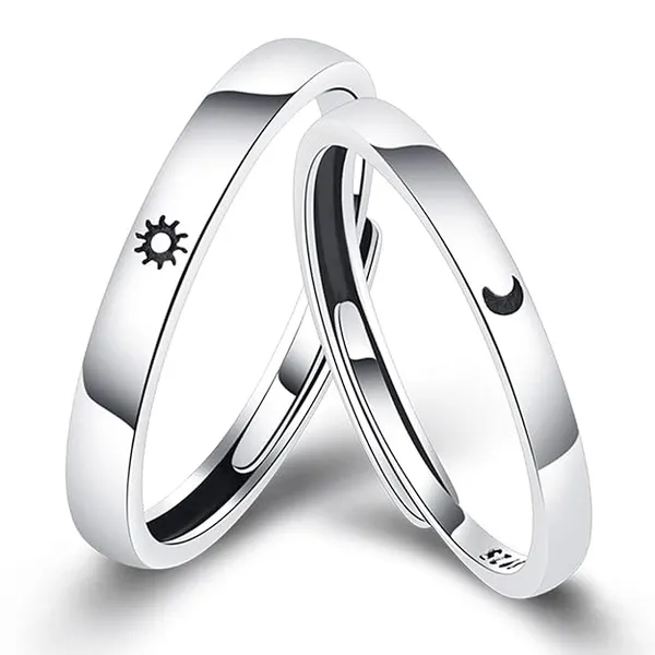 Silver_Tone_Sun_Moon_Couple_Rings