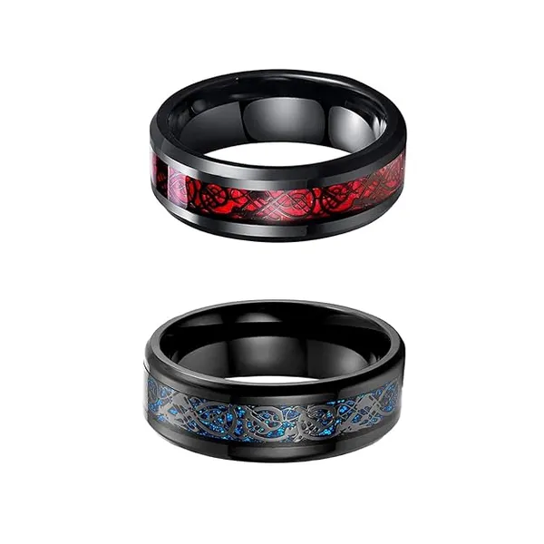Black_Patterned_Couple_Rings_Set_for_Unisex