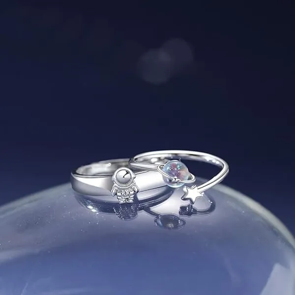 Silver_Stainless_Steel_Moonstone_Charm_Ring_For_Unisex_-_Pack_of_2