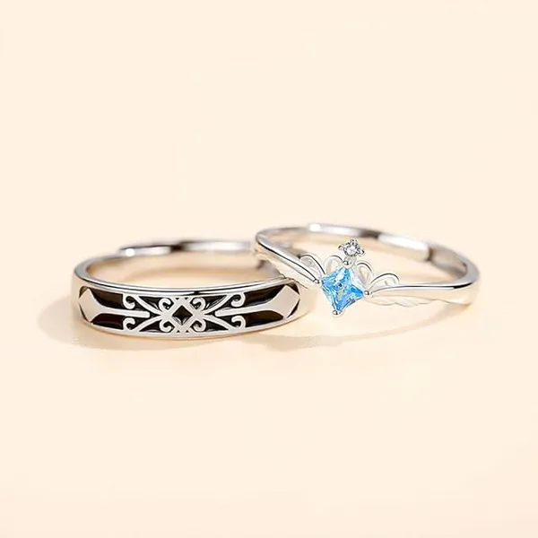 Silver-Tone_Couple_Ring_Set_for_Partners