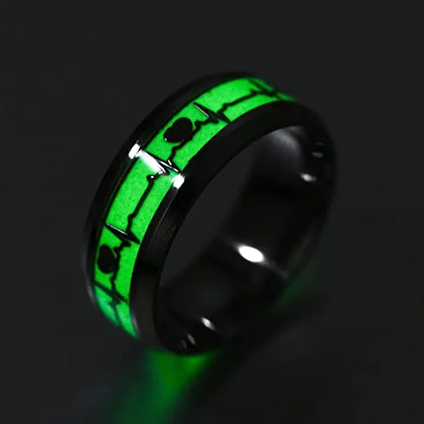 Green_Luminous_Heart_Pattern_Ring_for_Unisex