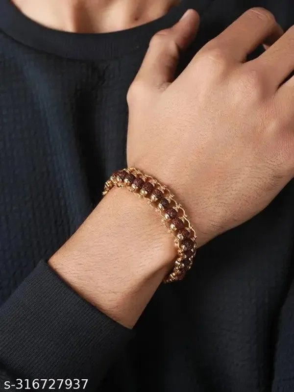 Brown_Gold_Tone_Rudraksha_Bracelet_for_Men