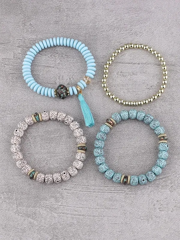 Blue_And_White_Beaded_Bracelet_Set_for_Women