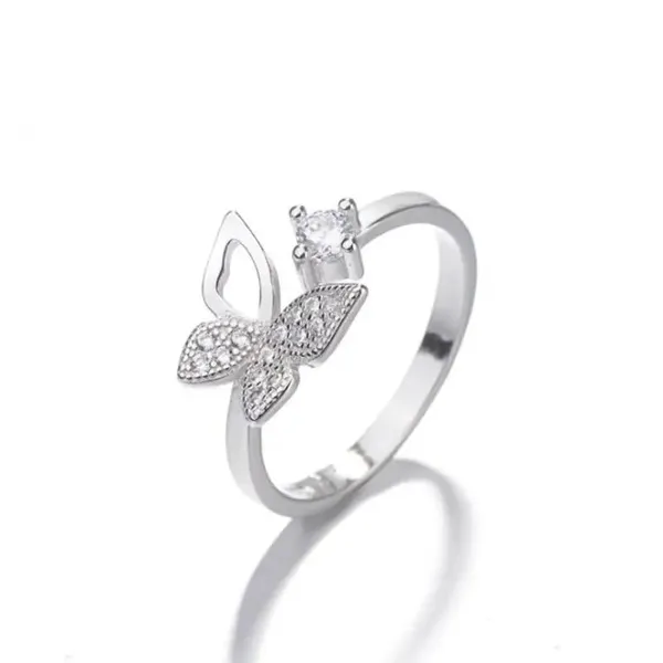 Silver_Stainless_Steel_Butterfly_Stone_Ring_For_Unisex_-_Pack_of_2