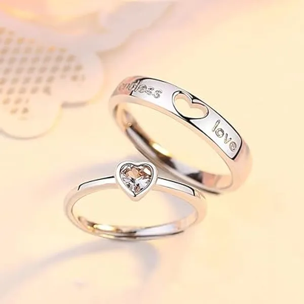 Silver_Tone_Heart_Couple_Rings_for_Partners