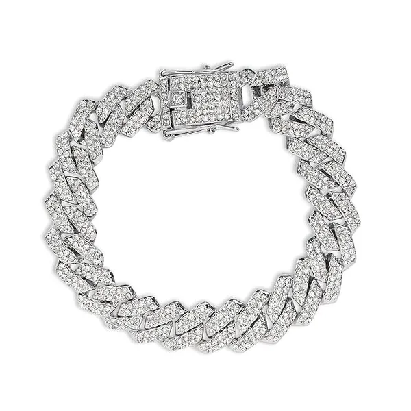 Silver_Tone_Cubic_Zirconia_Cuban_Link_Bracelet_for_Men