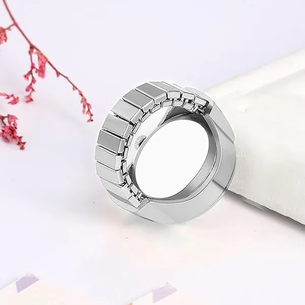 Silver_Metal_Quartz_Ring_Watch