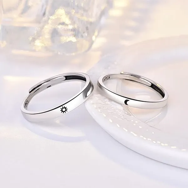 Silver_Tone_Sun_Moon_Couple_Rings