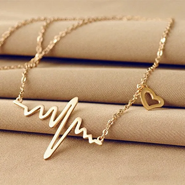 Gold_Tone_Heartbeat_Necklace_for_Women