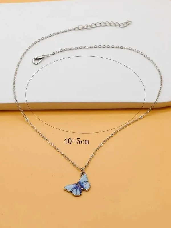 Silver_Tone_Butterfly_Pendant_Necklace_for_Women