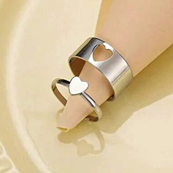 Silver-Tone_Heart_Design_Ring_Set_for_Couples
