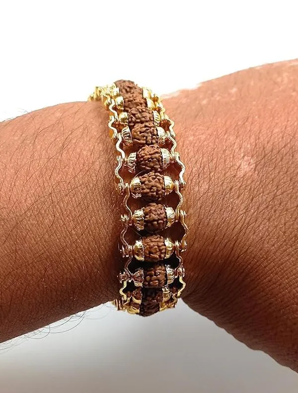 Brown_Gold_Tone_Rudraksha_Bracelet_for_Men