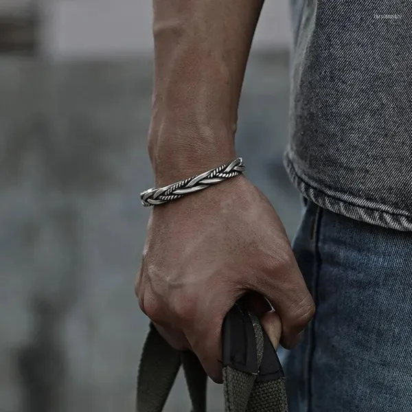 Silver_Braided_Cuff_Bracelet_for_Men