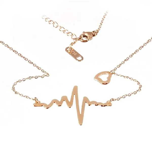 Gold_Tone_Heartbeat_Necklace_for_Women