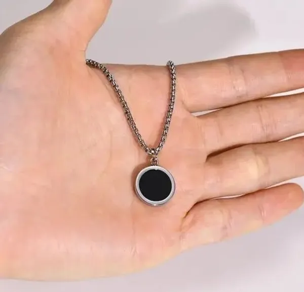 Silver_Stainless_Steel_Round_Pendant_Necklace_for_Women