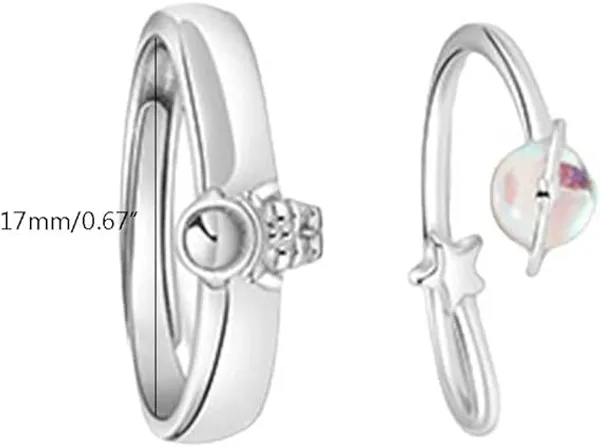 Silver_Stainless_Steel_Moonstone_Charm_Ring_For_Unisex_-_Pack_of_2