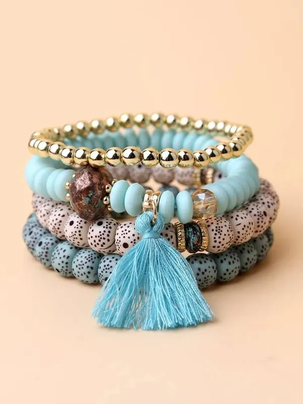 Blue_And_White_Beaded_Bracelet_Set_for_Women