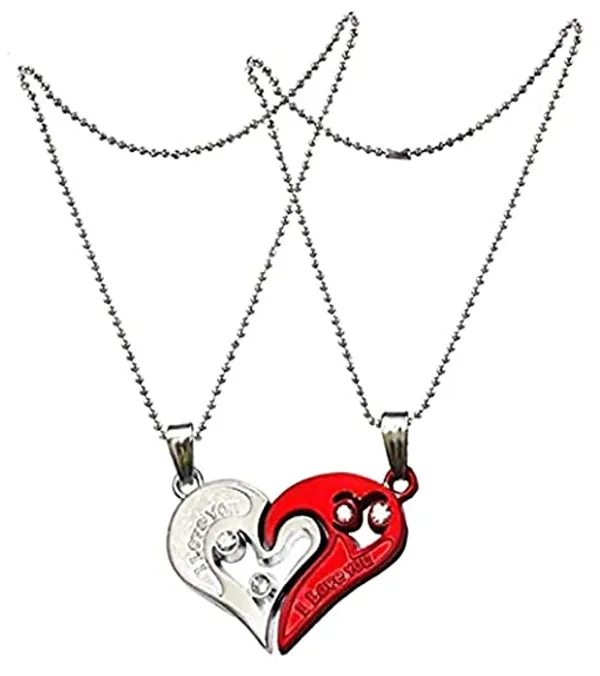 Silver_Red_Couple_Heart_Pendant_Necklace_for_Couples