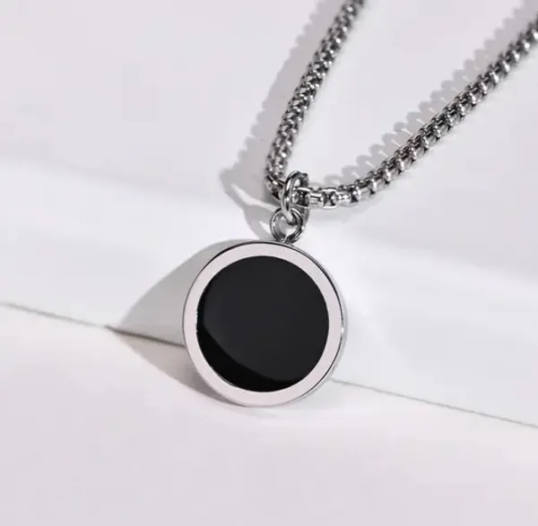 Silver_Stainless_Steel_Round_Pendant_Necklace_for_Women