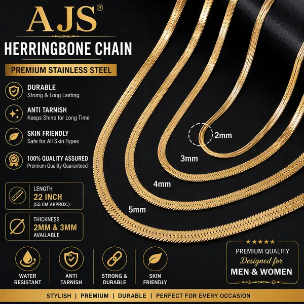 Gold_Stainless_Steel_Herringbone_Chain_For_Men_And_Women