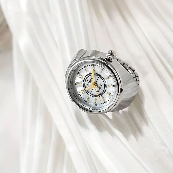 Silver_Metal_Quartz_Ring_Watch