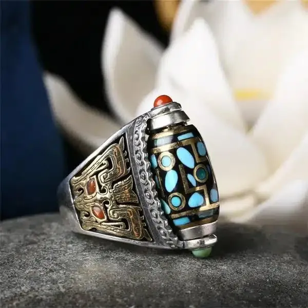 Blue_Ornate_Metal_Statement_Ring_for_Men