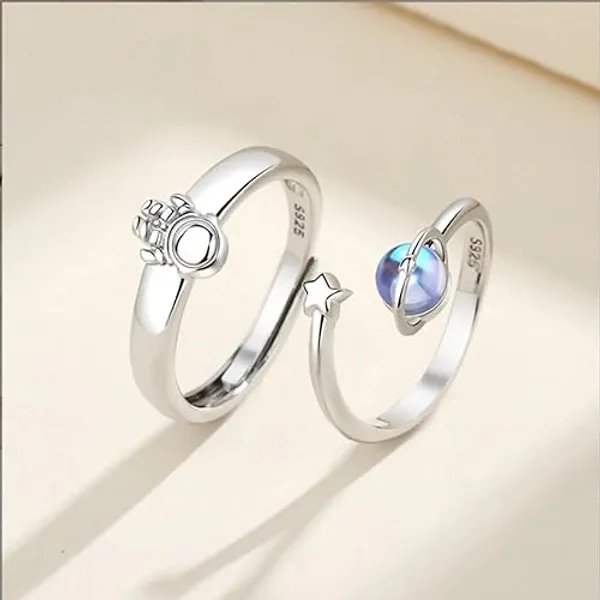 Silver_Stainless_Steel_Moonstone_Charm_Ring_For_Unisex_-_Pack_of_2