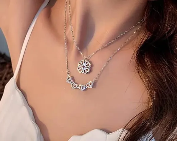 Silver_Tone_Convertible_Clover_Heart_Necklace_for_Women