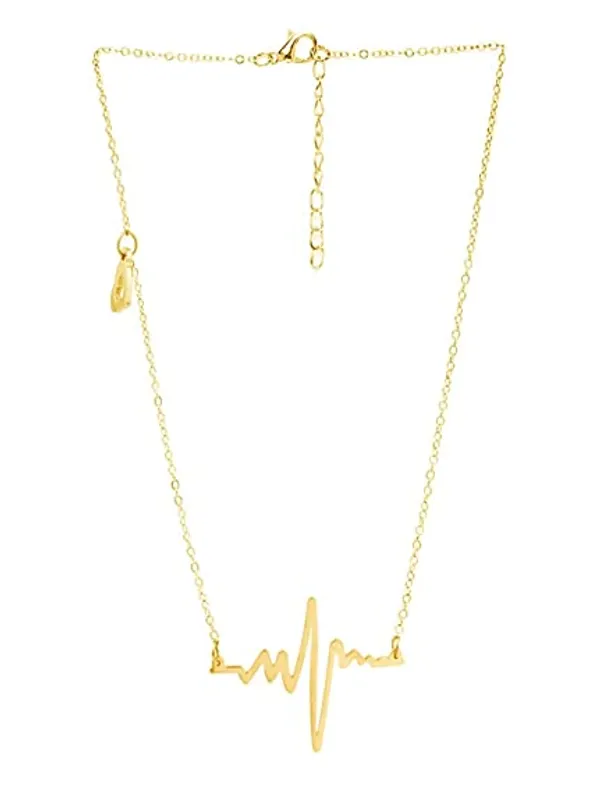 Gold_Tone_Heartbeat_Necklace_for_Women